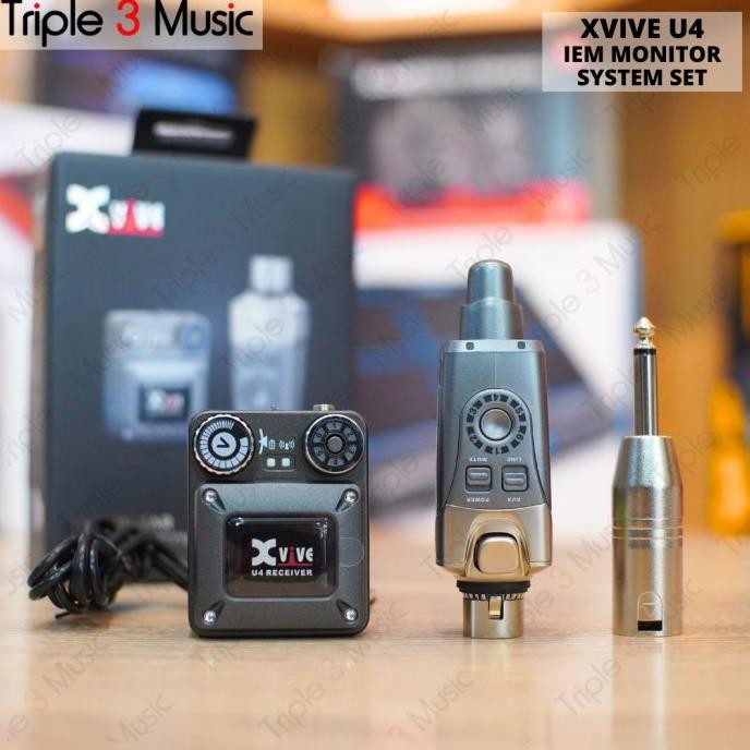 Update XVIVE U4 SET Wireless In ear Monitor IEM Sistem Set TX + RX 3musi12 Kualitas Baik