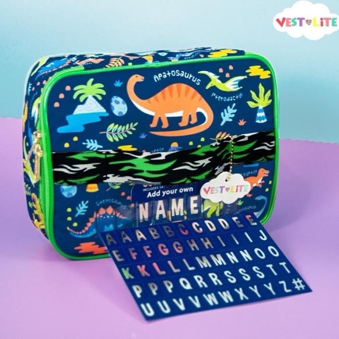 TAS MAKAN ANAK VEST DENGAN NAMA LUNCH BAG DINO UNICORN ASTRONOT TAS BEKAL ANAK VEST ID NAME VEST TAS