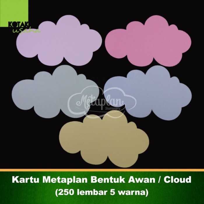 

Kartu Metaplan Bentuk Awan (250 lembar 5 warna)