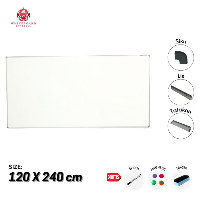 

TERBARU Whiteboard Magnet / Papan Tulis Magnet 120 x 240cm / Sakana BISA GRAB!