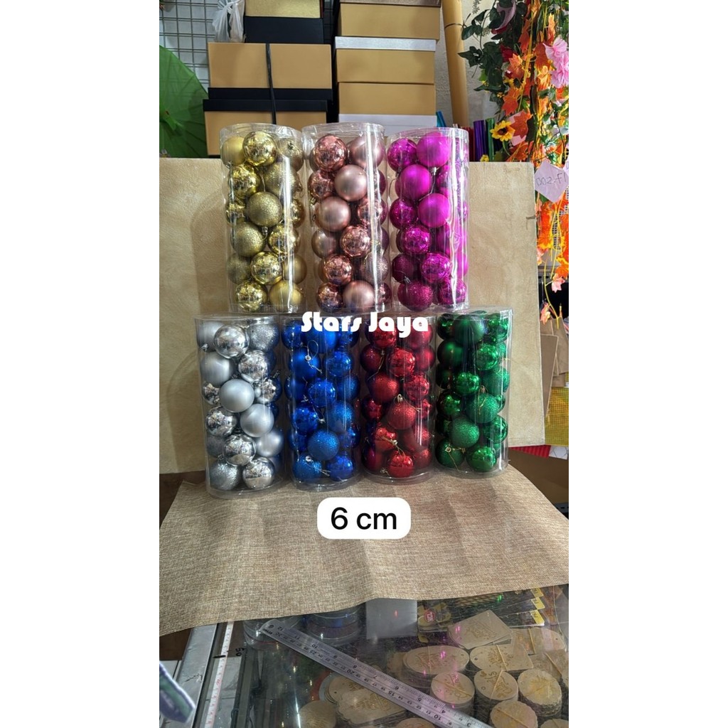 Ornamen Bola Natal, Bola Pohon Natal Gantung, Hiasan Natal Besar