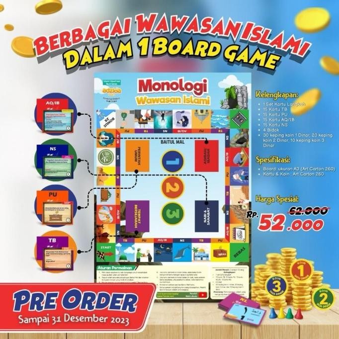 

MONOLOGI Wawasan Islami Permainan Edukasi Anak Islam Board Games Islam