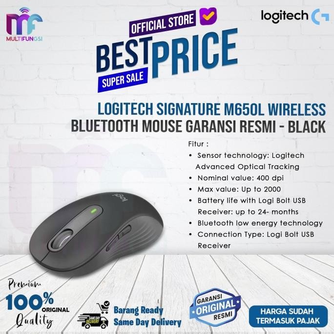 

LOGITECH SIGNATURE M650L WIRELESS BLUETOOTH MOUSE GARANSI RESMI