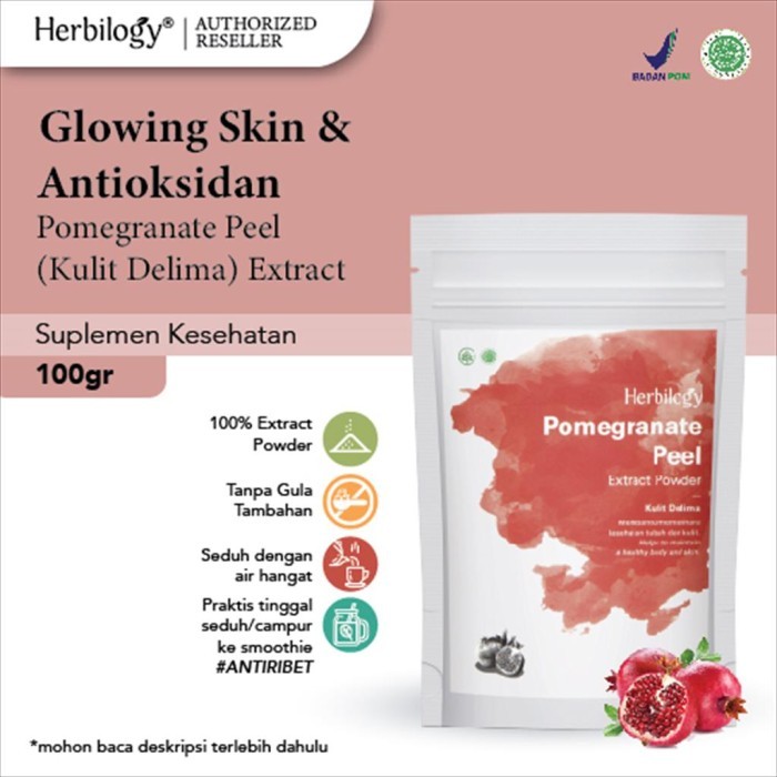 

Best Seller Herbilogy Pomegranate Peel Extract Powder ( Kulit Delima Bubuk ) 100G