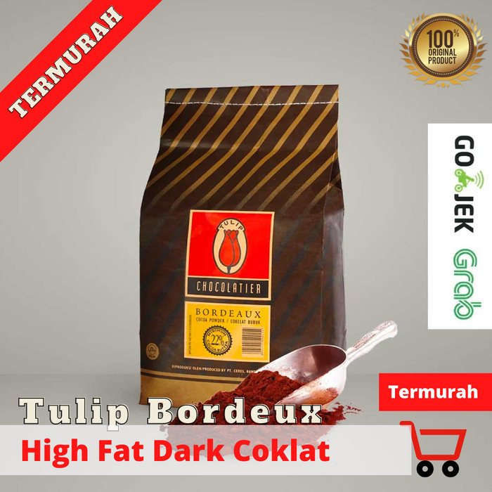 

Termurah Cokelat Bubuk Tulip Bordeaux Pure Dark Coklat Tulip 500 G 1 Kg