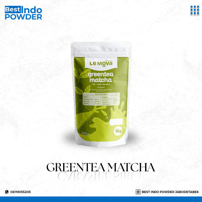 

Cuci Gudang Bubuk Greentea Lemova / Powder Greentea / Bubuk Matcha 1Kg