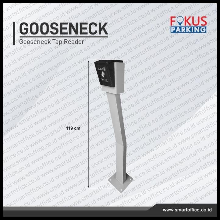 Tiang Gooseneck Tap Reader Rfid Portal Otomatis Perumahan Cat Coating