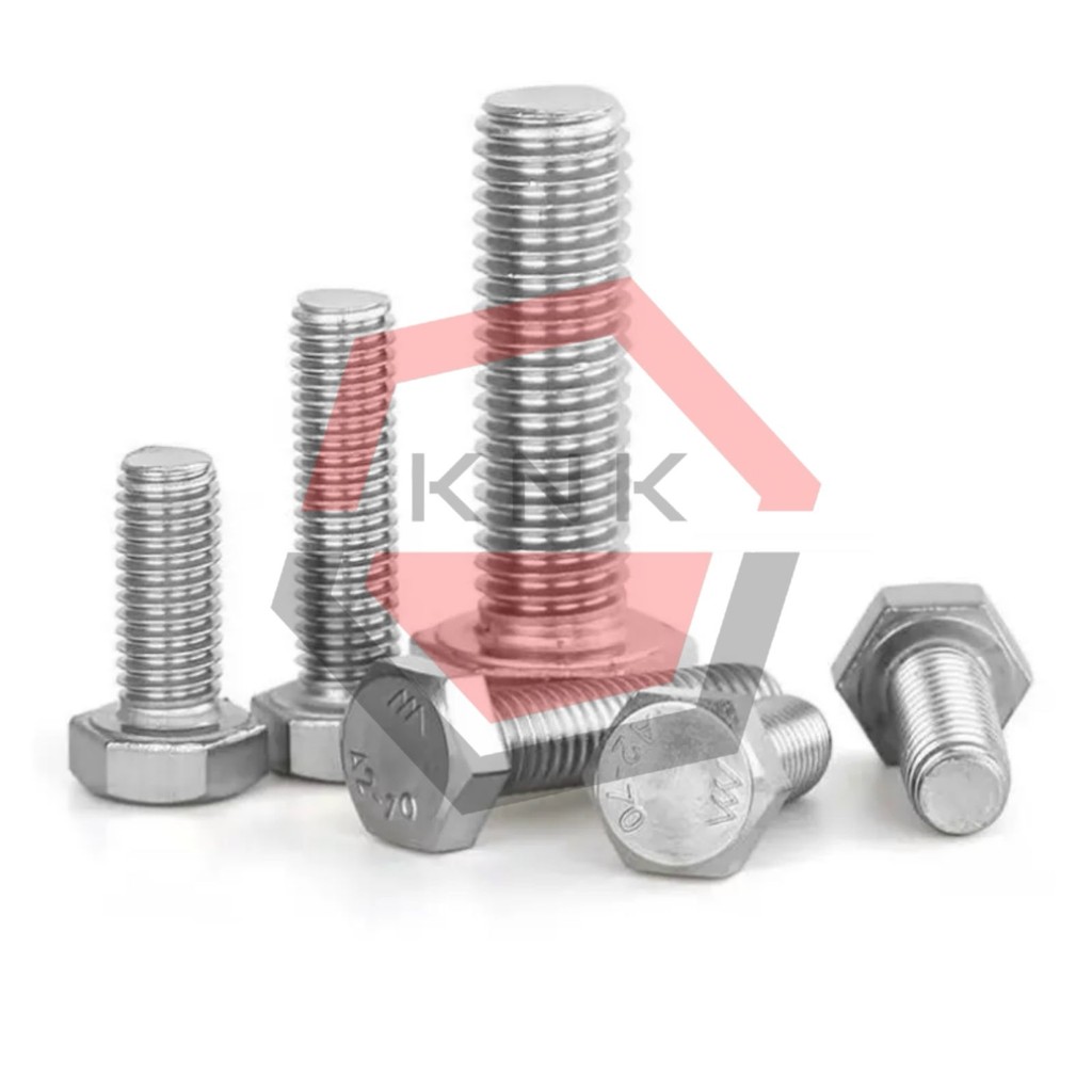 BAUT MUR HEXAGON M12x60 STAINLESS STEEL