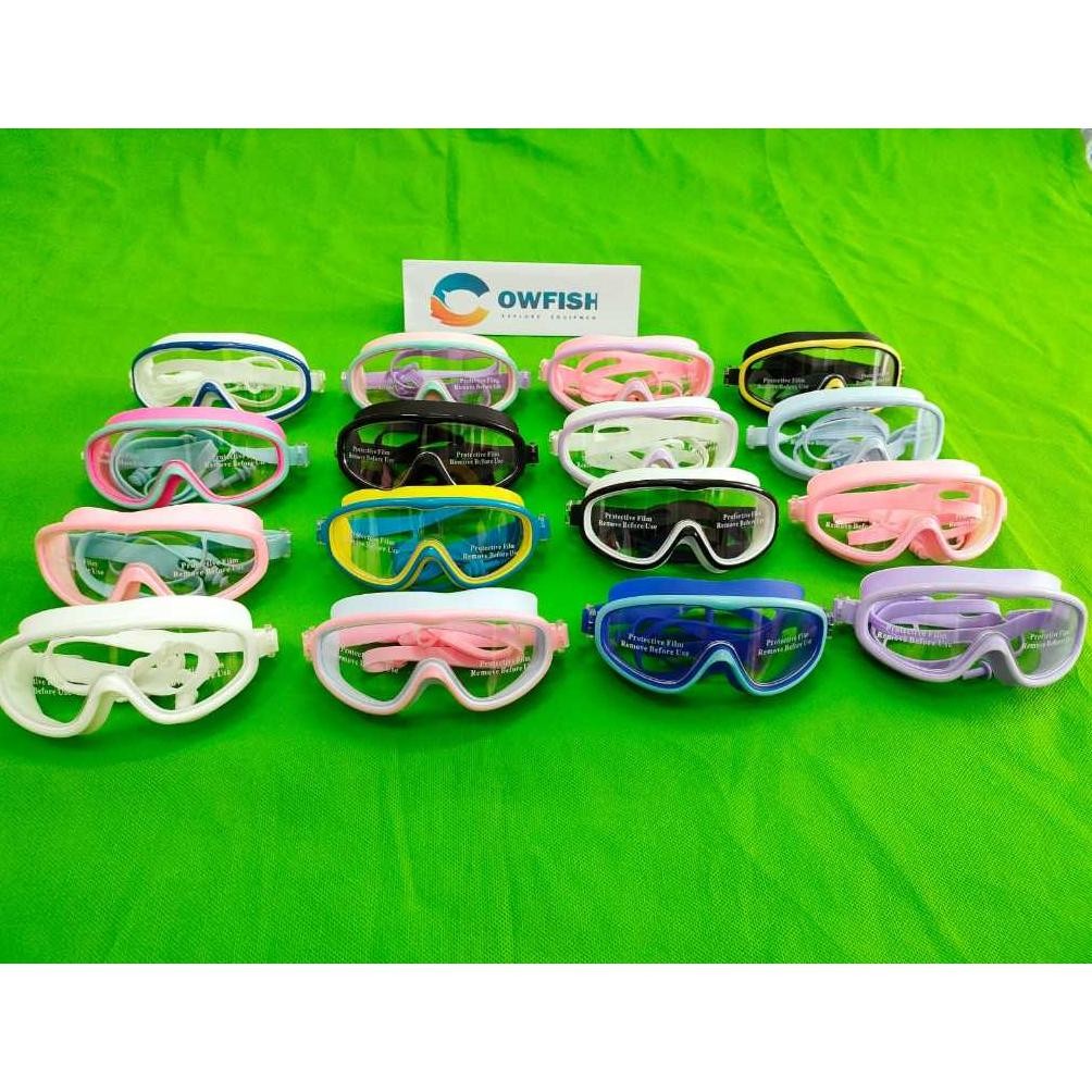 Terlaris Diskon Cowfish Kacamata Renang Anak Y-094  Big Frame Swimming Goggles Bingkai Besar Lensa C