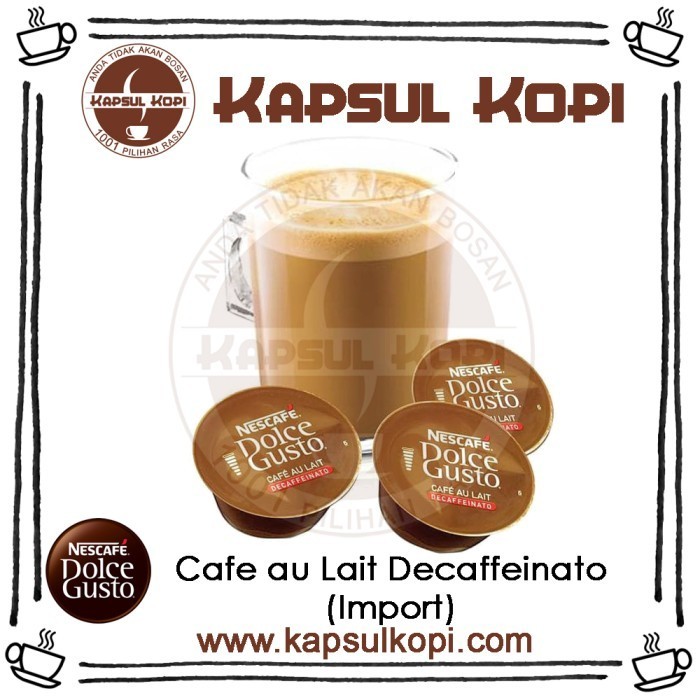 

Cafe Au Lait Decaffeinato Kapsulkopi Ecer Import Nescafe Dolce Gusto