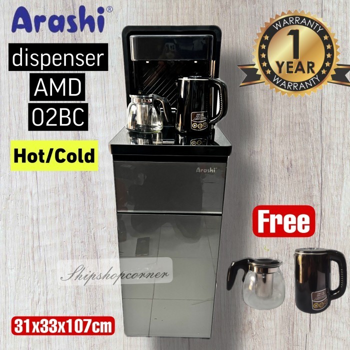 Dispenser Air Elektrik Galon bawah Multifungsi Hot/Cold ARASHI AMD 02B