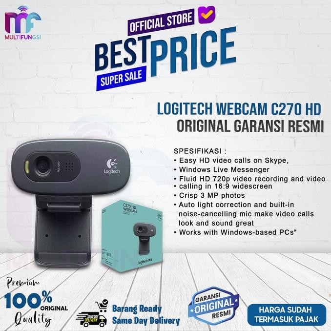 

Logitech WebCam C270 HD Original Garansi Resmi