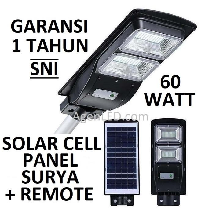 Lampu Jalan PJU LED Solar Cell 60W Panel Surya SOROT 60 WATT SolarCell