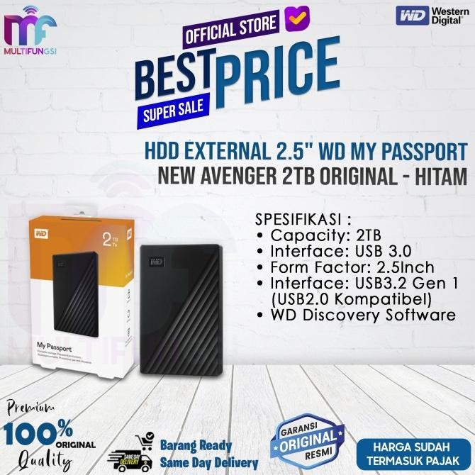 

HDD External 2.5" WD My Passport New Avenger 2TB