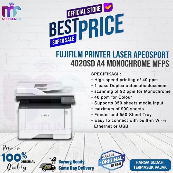 

Fujifilm Printer Laser Apeosport 4020SD A4 Mono MFPs Garansi Resmi