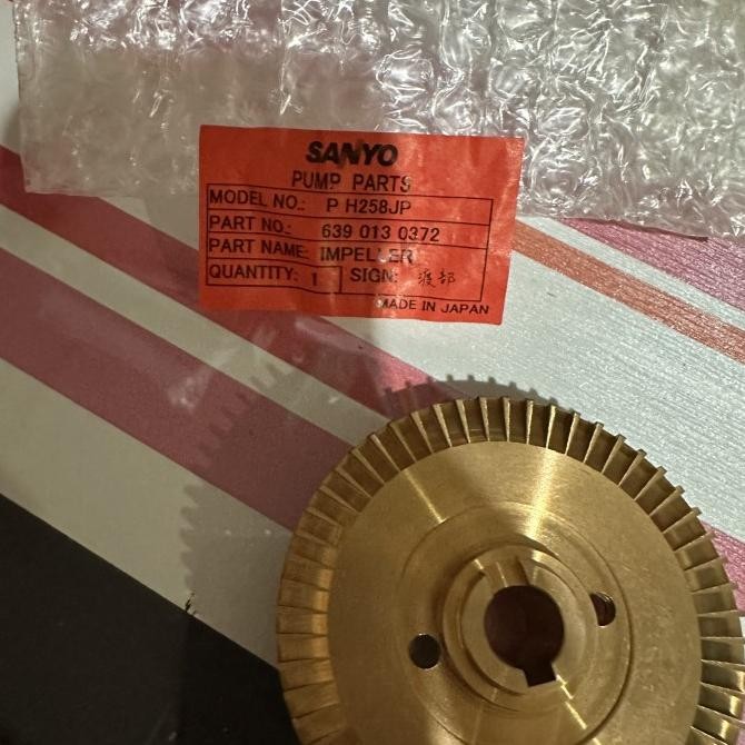 Ready Spare Part Sanyo Original Impeller Pompa Air Sanyo Ph 260/261/262/267/258 Jp Ori Impeller Pomp