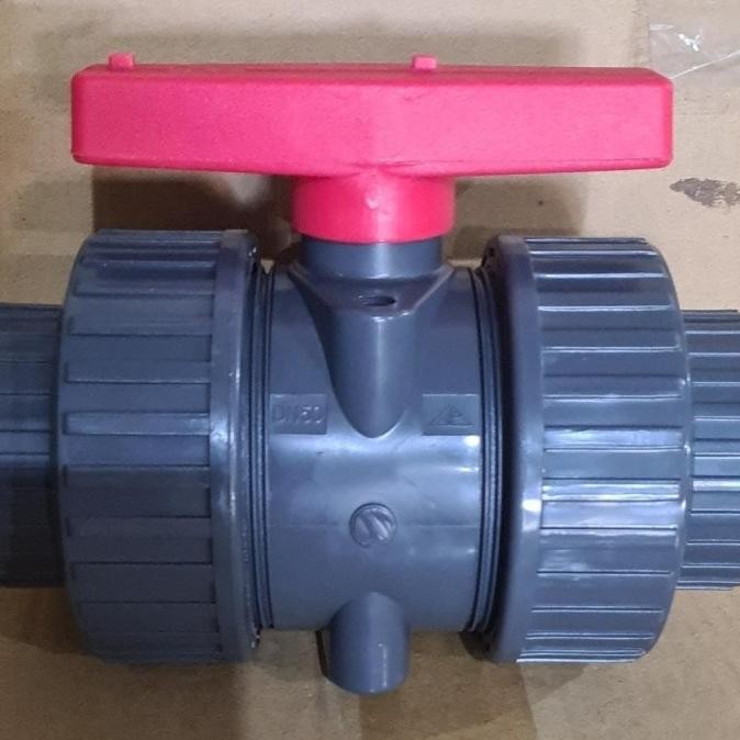 Ready True Double Union Ball Valve 2" Inch Pvc Polos/ Drat Hershey