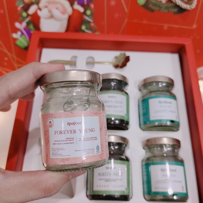 Hampers Realfood Christmas - Bingkisan Kado Natal 6Jar SANTA GB110