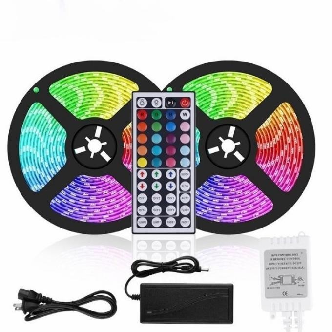Berkualitas Lampu led strip 5M 3528 RGB warna warni ip44 outdoor led strip plafon