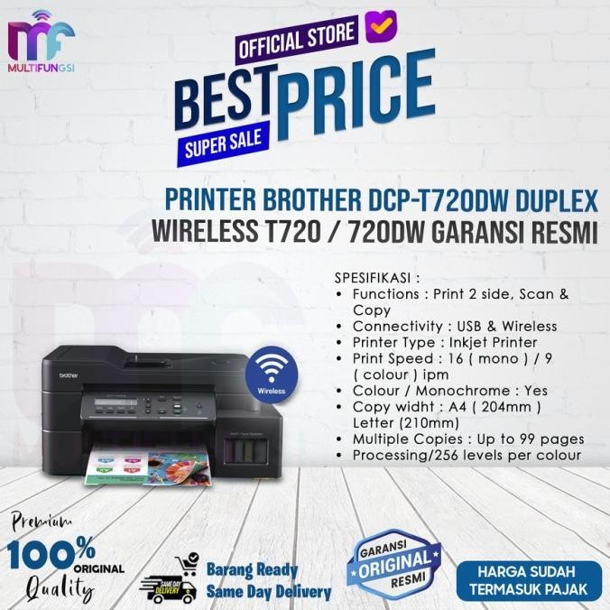 

Printer Brother DCP-T720DW Garansi Resmi T720DW (Pengganti DCP-T710W)