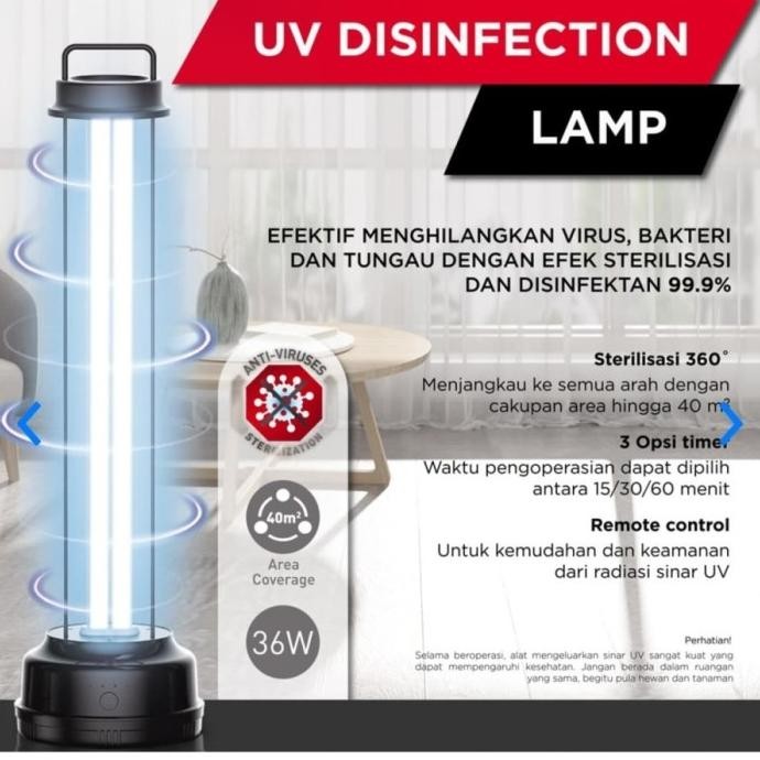 Ready Lampu Disinfektan / Disinfektan / Krisbow Lampu Uv Disinfektan 36 W