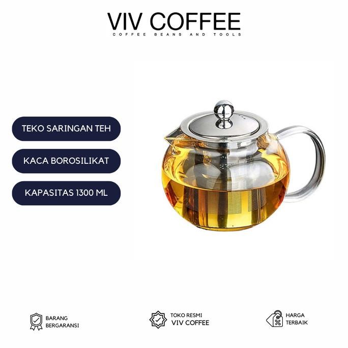 

Teko Saringan Teh Kaca Dengan Saringan 1300 ml