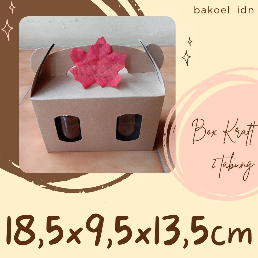 

CR - Gable Box Kraft Toples Tabung Kue Isi 2 Hampers Lebaran Natal Imlek TERLARIS