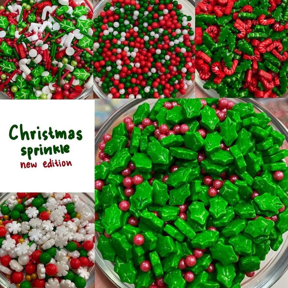 

CR - CHRISTMAS SPRINKLES 500 GR - TRIMIT GULA NATAL SPRINKLE MERRY CHRISTMAS CUPCAKE DECORATION TERLARIS