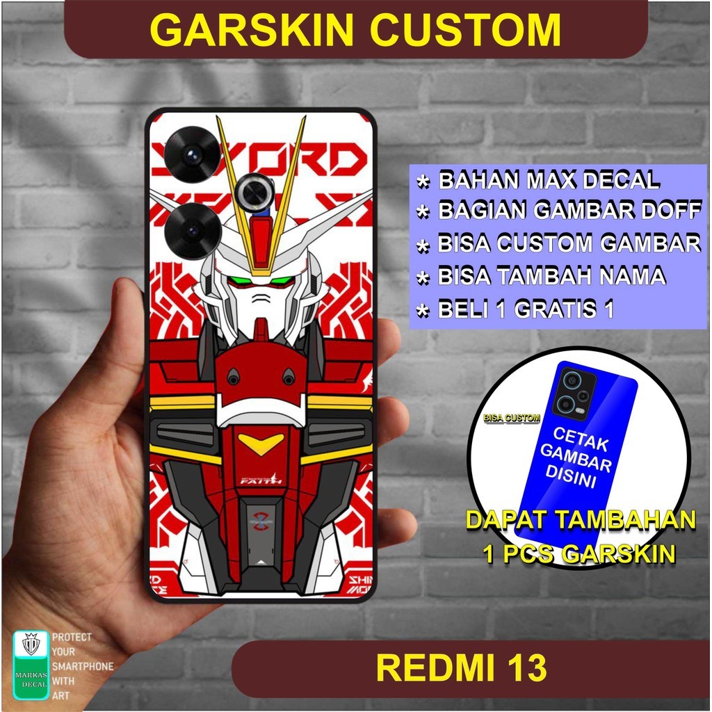

Xiaomi Redmi 13 Casing/Case Stiker Skin Wrap CUSTOM - Premium Quality