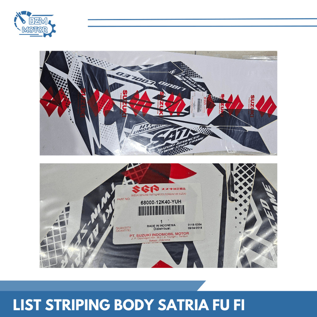 Original SGP List Lis Striping Body Suzuki Satria Fu FI Injection Injeksi