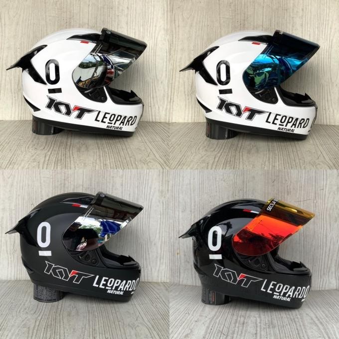 Termurah Helm Kyt R10 Solid Leopard Paket Ganteng | Helm Kyt Fullface Kyt R10