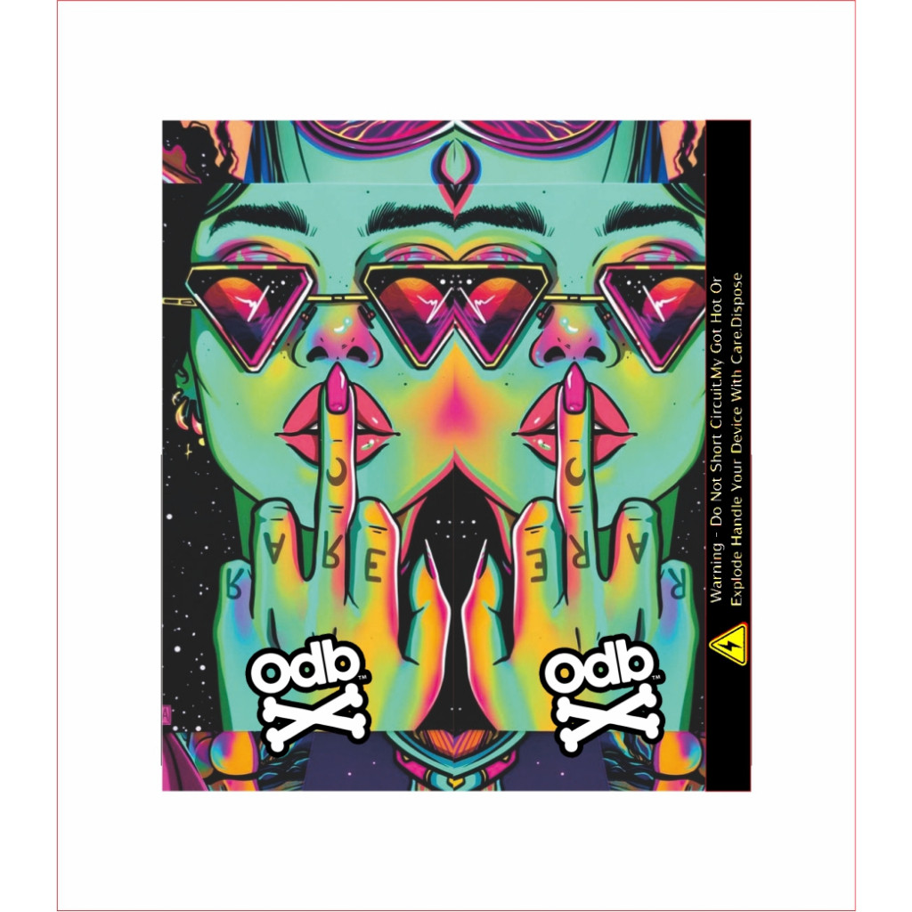 

Warp Stiker Batre 18650 Hologram Motif 13 Casing/Case Stiker Skin Wrap CUSTOM - Premium Quality