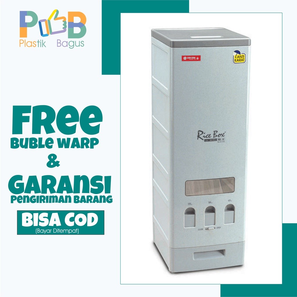 kotak Beras tempat beras Rice Box 38 kg Lion Star RB8