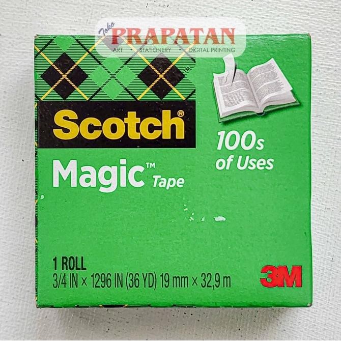 

BARU 3M SCOTCH MAGIC TAPE 19MM X 32,9 M / SELOTIP CAT.810 / ISOLOAS