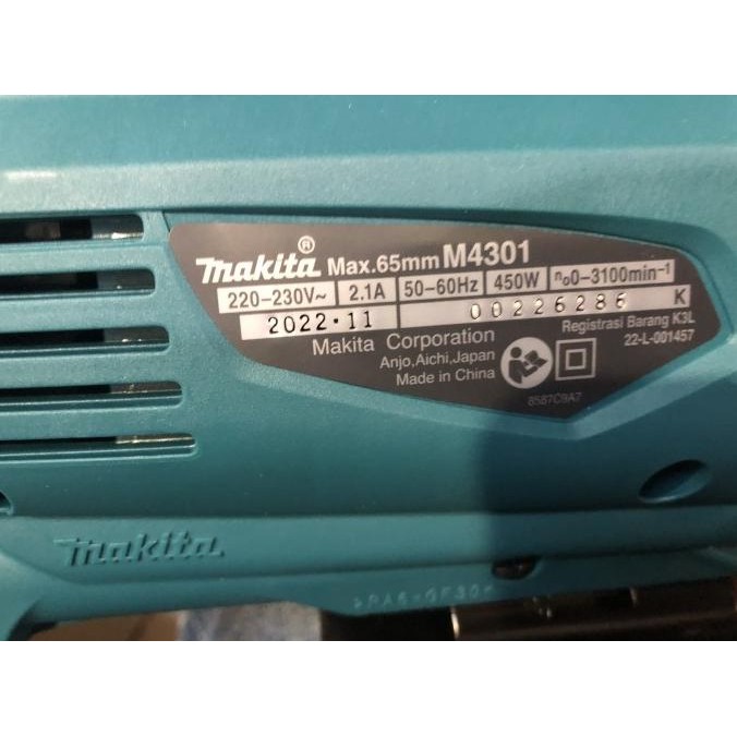 MESIN JIGSAW MAKTEC MT 431 / JIGSAW MT 431 / GERGAJI KAYU