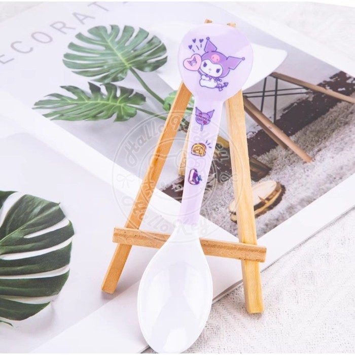 PIRING MANGKOK SENDOK GELAS MELAMIN KUROMI PURPLE