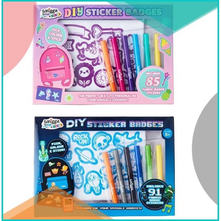 

READY Smiggle DIY Sticker Badge Kit 11OKTZ4 tools