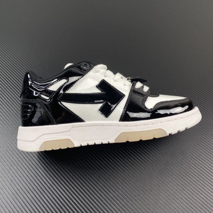 OFF-WHITE Out Of Office 'OOO' Low Tops Sneakers - Patent Black