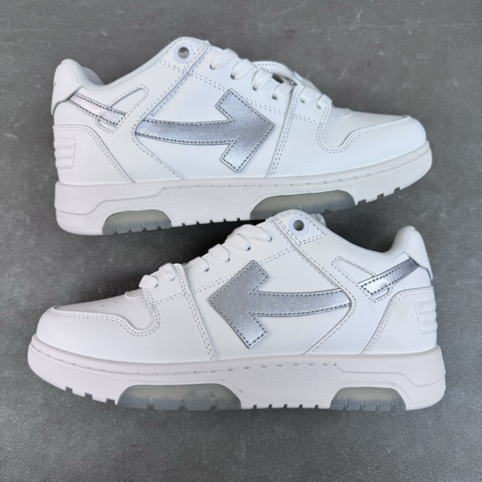 OFF-WHITE Out Of Office 'OOO' Low Tops Sneakers - White / Silver