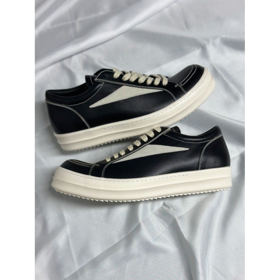 Rick Owens - Strobe Vintage Black Low Top Sneakers