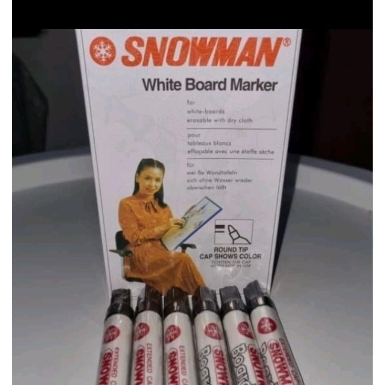 

Terbaru Spidol Snowman Whiteboard / White Board Marker Abg-12 / Abg12