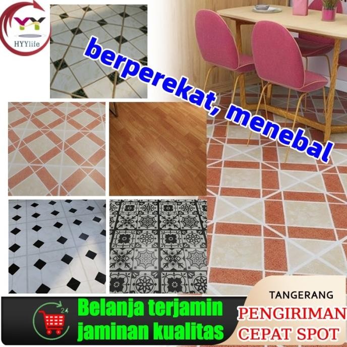 LANTAI PVC STIKER LANTAI KAMAR MANDI PEREKAT DIRI TAHAN AIR STIKER