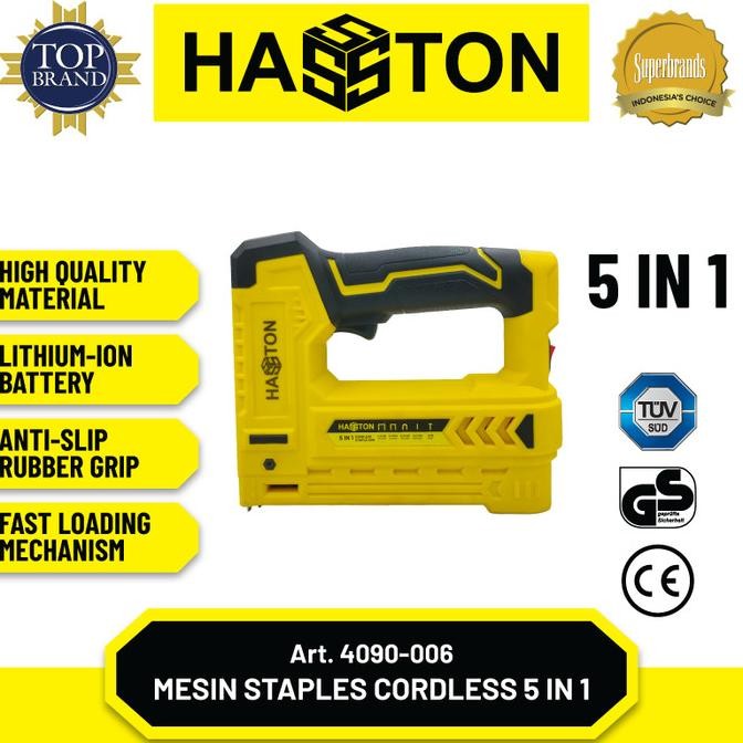 

Hasston Mesin Staples Cordless 5 in 1 / Cordless Staples Gun(4090-006)