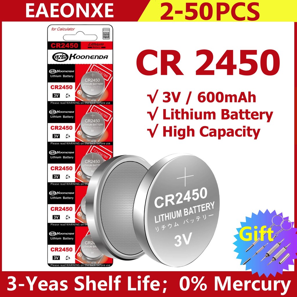 CR2450 3V Lithium Battery CR 2450 DL2450 BR2450 LM2450