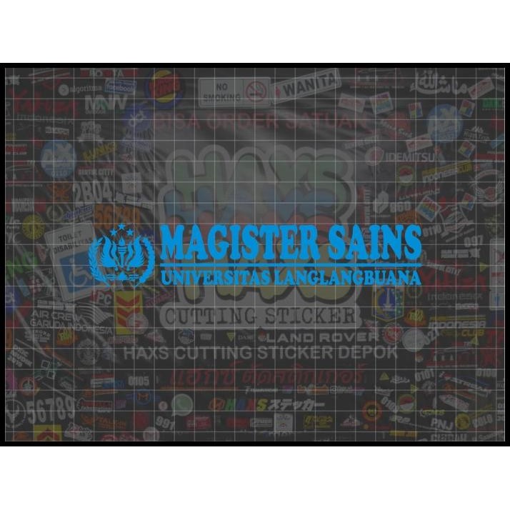 

DISKON CUTTING STICKER MAGISTER SAINS UNIVERSITAS LANGLANGBUANA UK 20 MOBIL !!!!!!