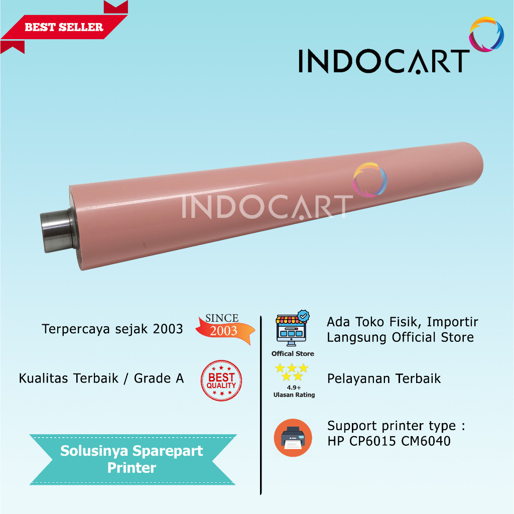 IndoCart Lower Fuser Pressure Roller-HP CP6015 CM6040
