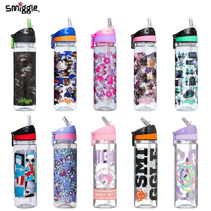 BERKUALITAS 650ml SMIGGLE Botol minum anak sekolah TK SD SMP cowok cewek BPA Free