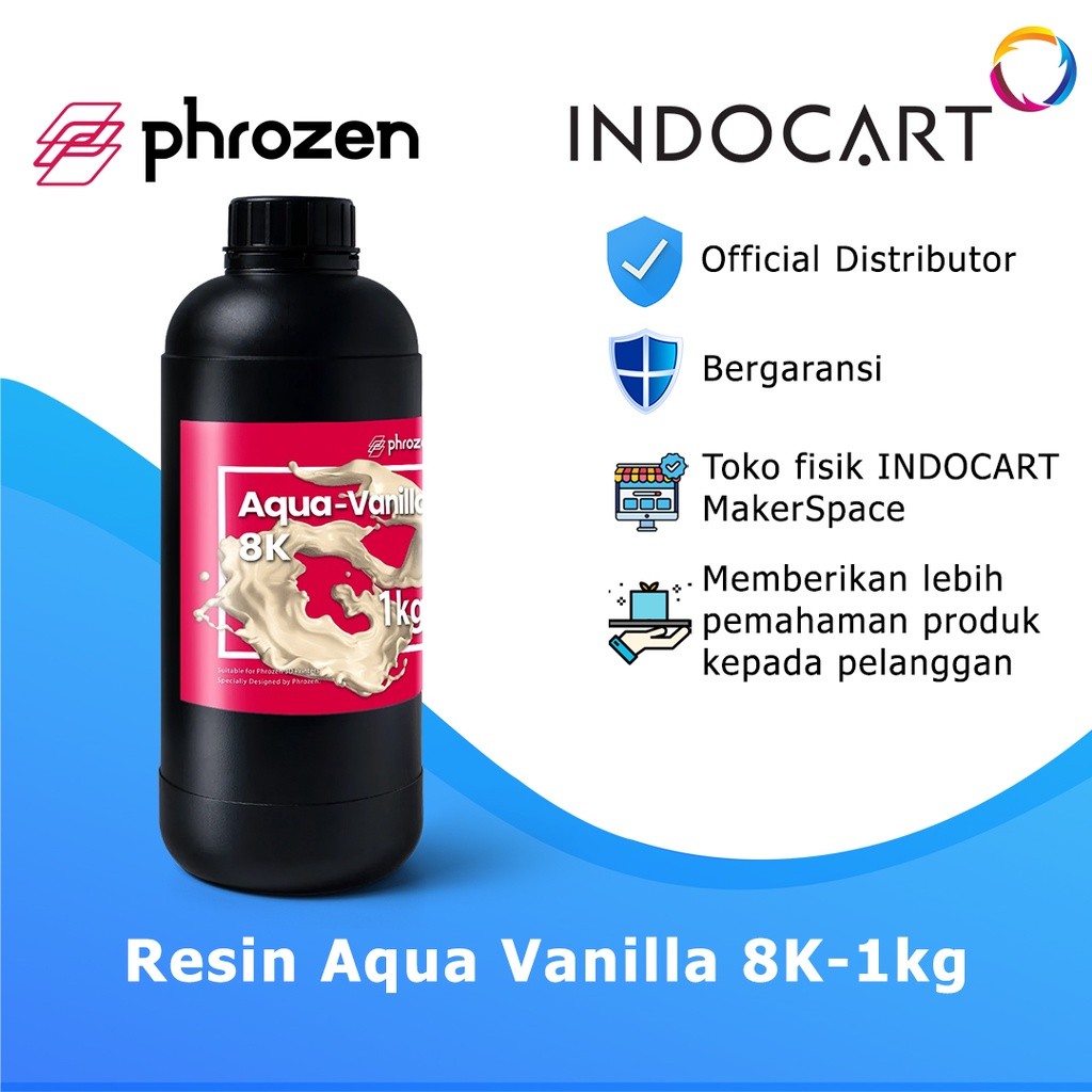 IndoCart INDOCART Tinta Resin 3D Printer Phrozen Aqua-Vanilla 8K 1kg