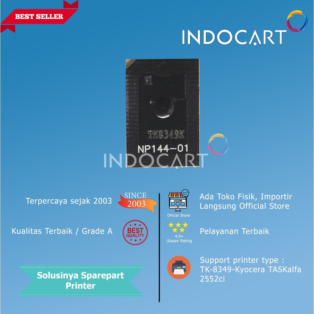 IndoCart Chip TK-8349K-8349C-8349M-8349Y-Kyocera TASKalfa 2552ci