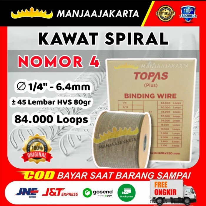 

Kawat Spiral Kalender Topas Plus 1/4Putih Spiral Kawat Roll No 4Putih Murah Berkualitas